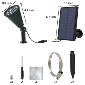 MEIHONG solar flag light rust-proof stainless clamps enable easy mounting