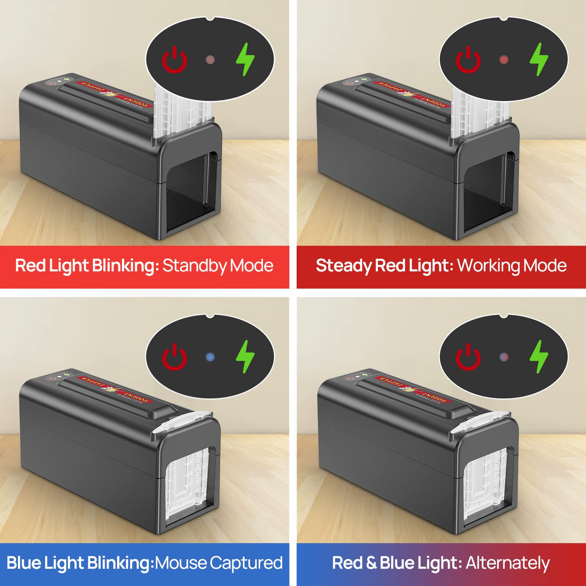 Meilen electric rat trap reusable-design facilitates safe disposal and reuse.