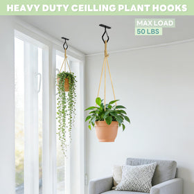 MEILIDY ceiling hook matte black finish blends with decor