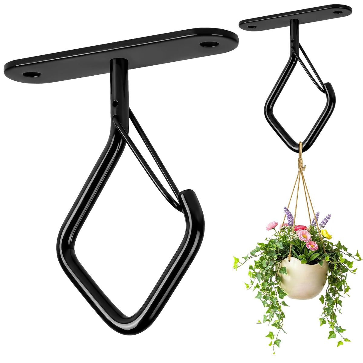 MEILIDY ceiling hook safety buckle closeup for secure hanging