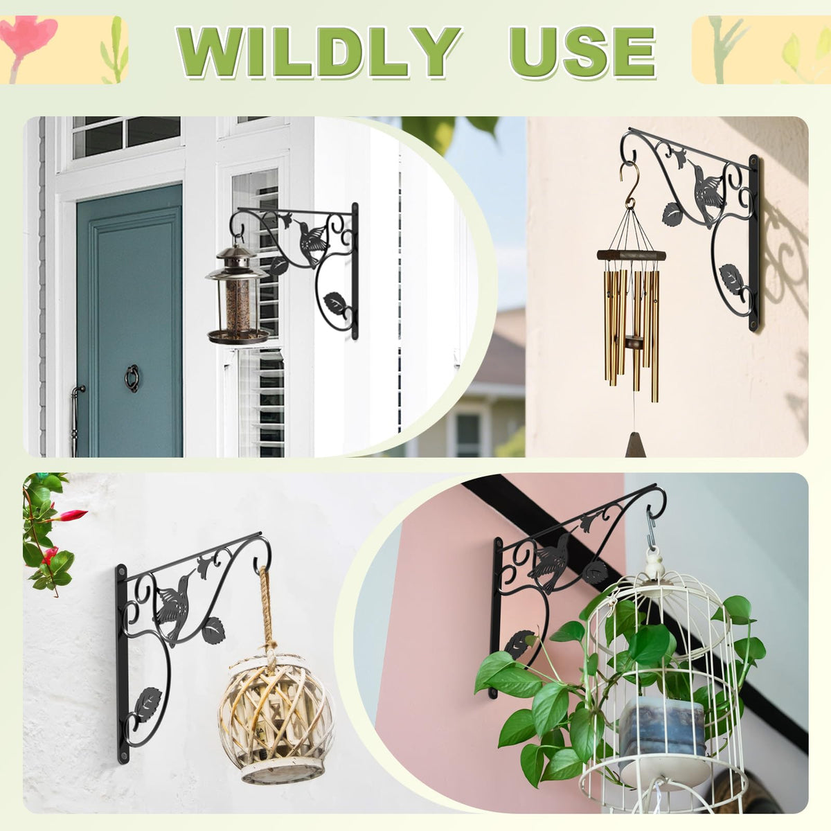 MEILIDY sturdy iron hanger keeps plants stable without bending.