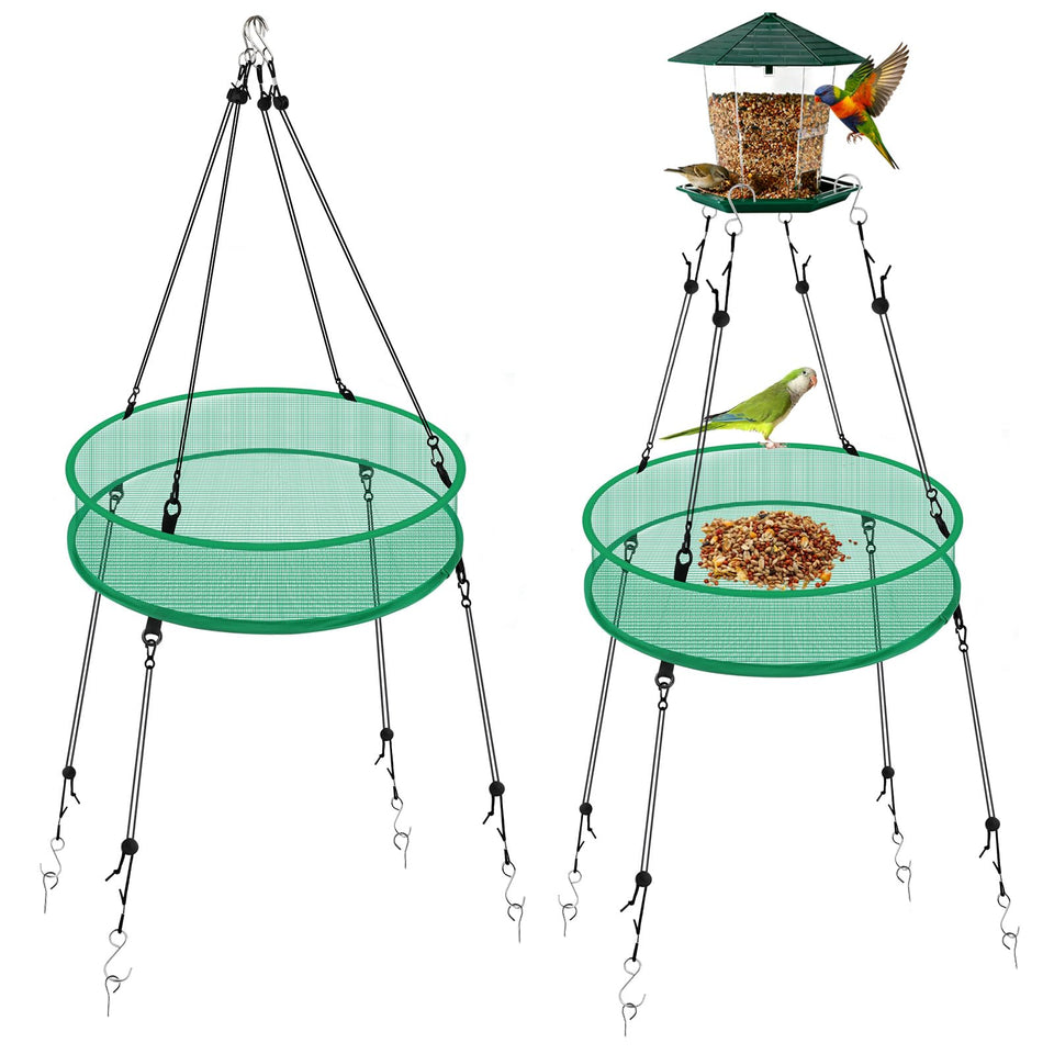 Meimaao bird seed catcher tray 20-inch keeps seeds contained for less waste.