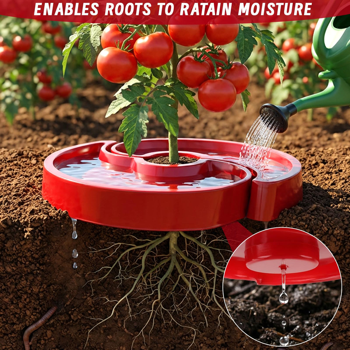Meimaao easy installation ring and stakes secure tray in under a minute.