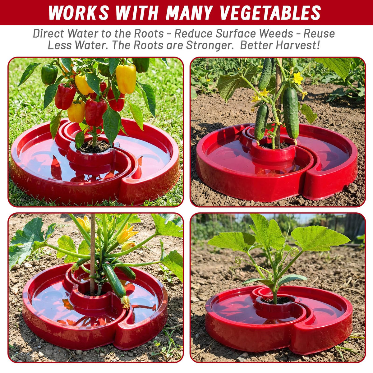 Meimaao weed barrier tray helps keep a cleaner growing area while watering.