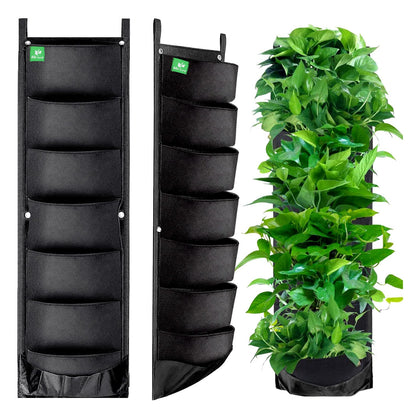 MEIWO 2-pack hanging planter with deep pockets for outdoor flowers.