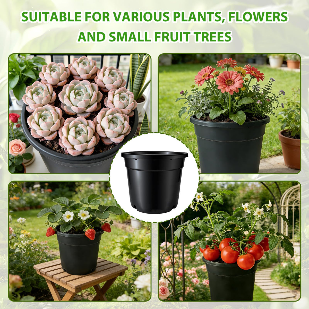 MEJENYY 3-gallon pot black color complements any space