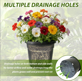 MEJENYY 3-gallon pot bottom drainage holes prevent water buildup