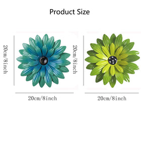 MEJENYY two-pack sunflowers metal wall decor, durable outdoor wall art for fences and walls.
