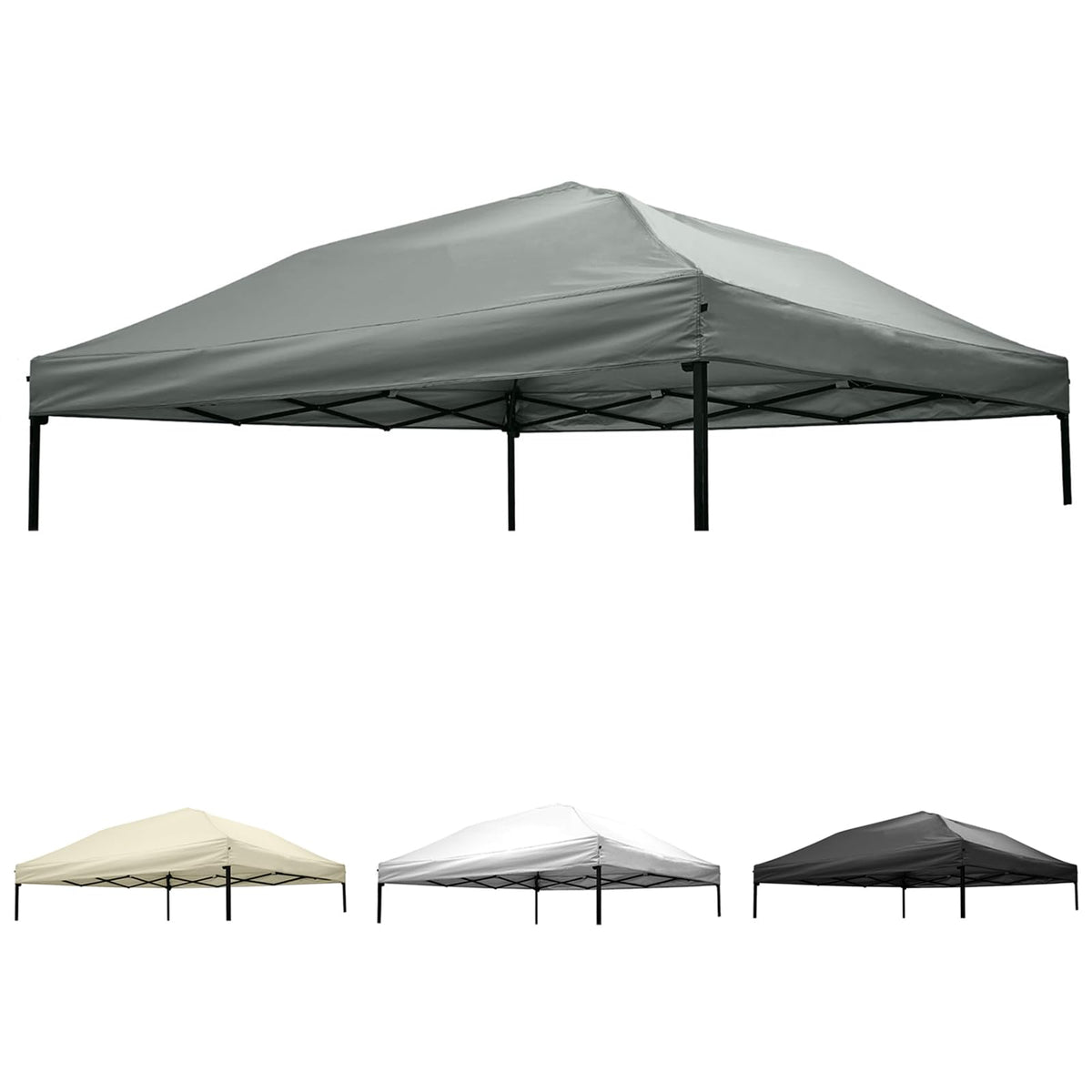 Mejreiik 10x10 canopy top in grey with silver coating provides UV protection