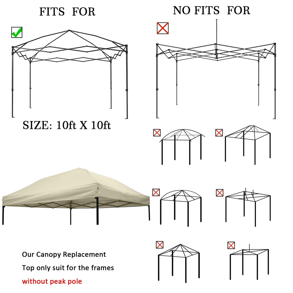 Mejreiik easy-install canopy top with hook-and-loop fasteners for quick setup.
