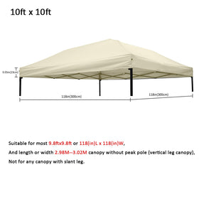 Mejreiik durable replacement top for straight-leg frames, fits 118x118 inches.