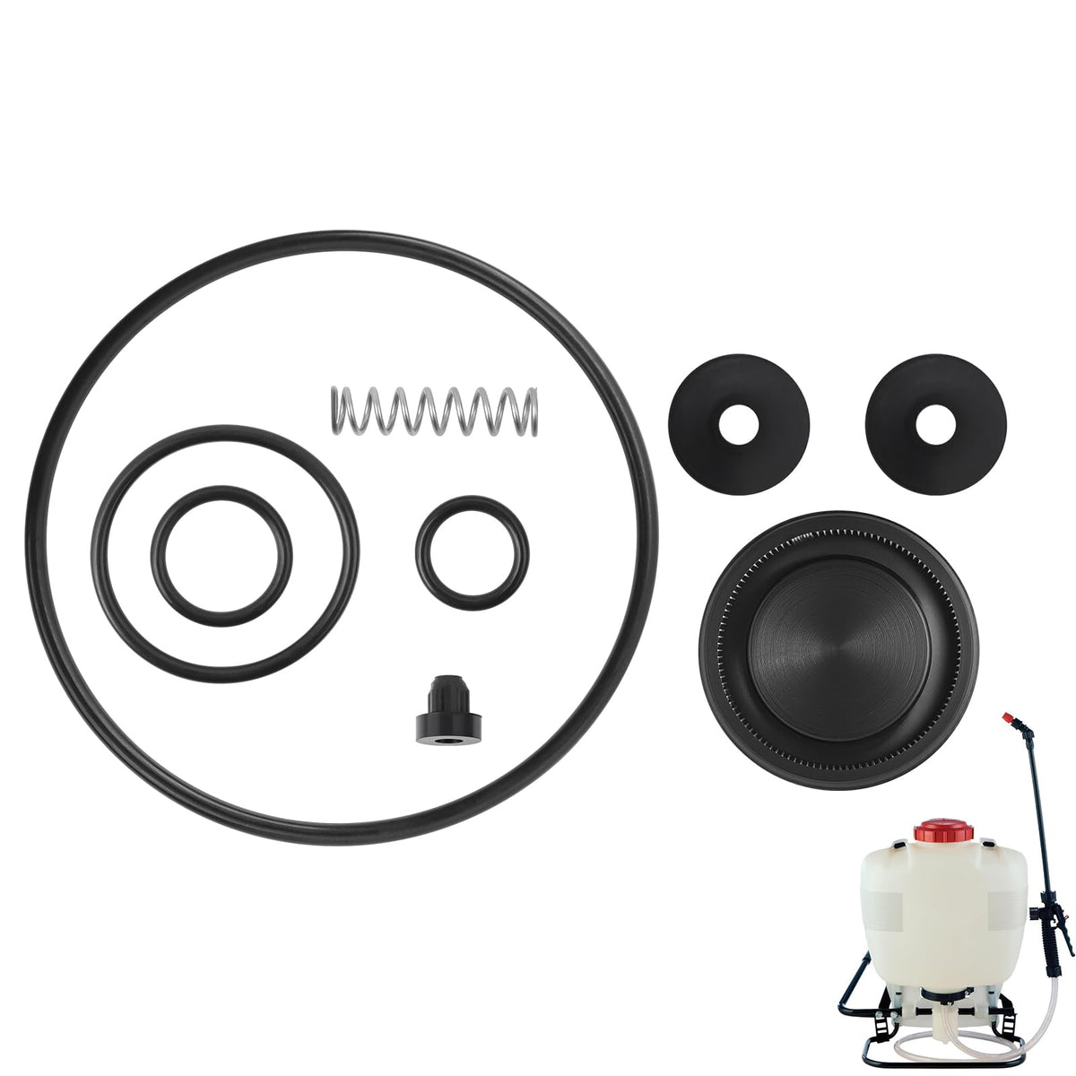 MEKILYN 0610407-K repair kit box for quick backpack sprayer maintenance.