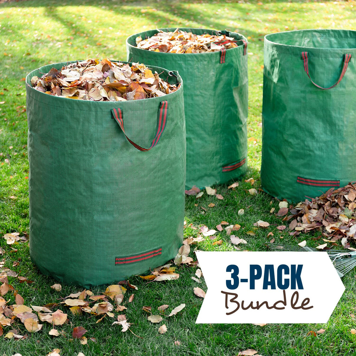 Tear-resistant seams keep MEKKAPRO Big Gulp bags intact during busy yard work.