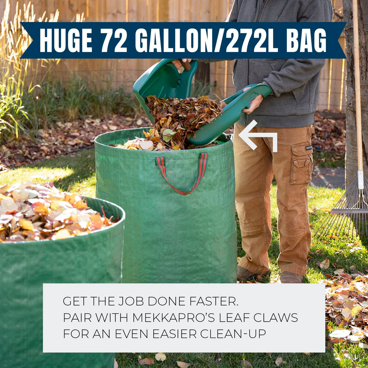 Waterproof polypropylene fabric protects contents inside MEKKAPRO Big Gulp bags.