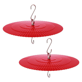 MEKKAPRO hummingbird feeder guard dome protects feeders from rain and debris.