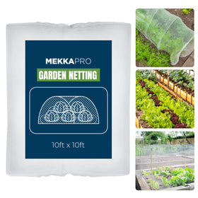 MEKKAPRO large garden netting over beds acting as a pest barrier and shield