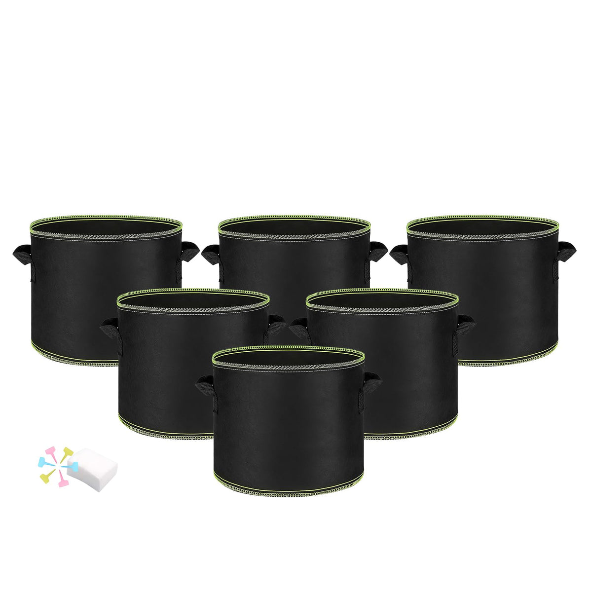 MEKOLIFE fabric grow bag 5Gal 6-pack for versatile indoor and outdoor gardening.