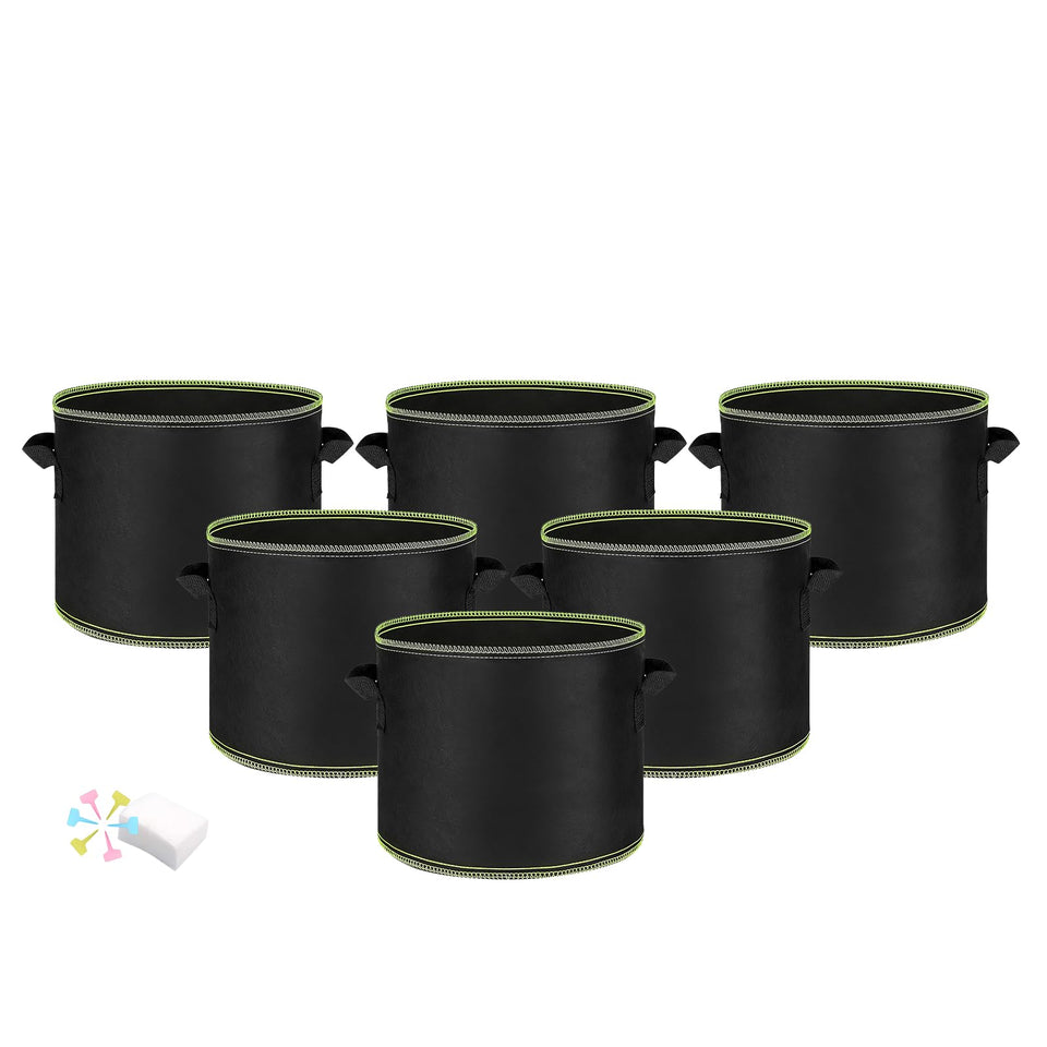 MEKOLIFE fabric grow bag 5Gal 6-pack for versatile indoor and outdoor gardening.