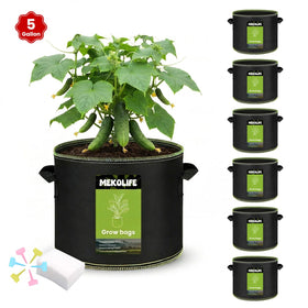 MEKOLIFE grow bag double handles allow easy movement to sun or shade.
