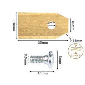 Melayous screws included for secure blade mounting on Automower.