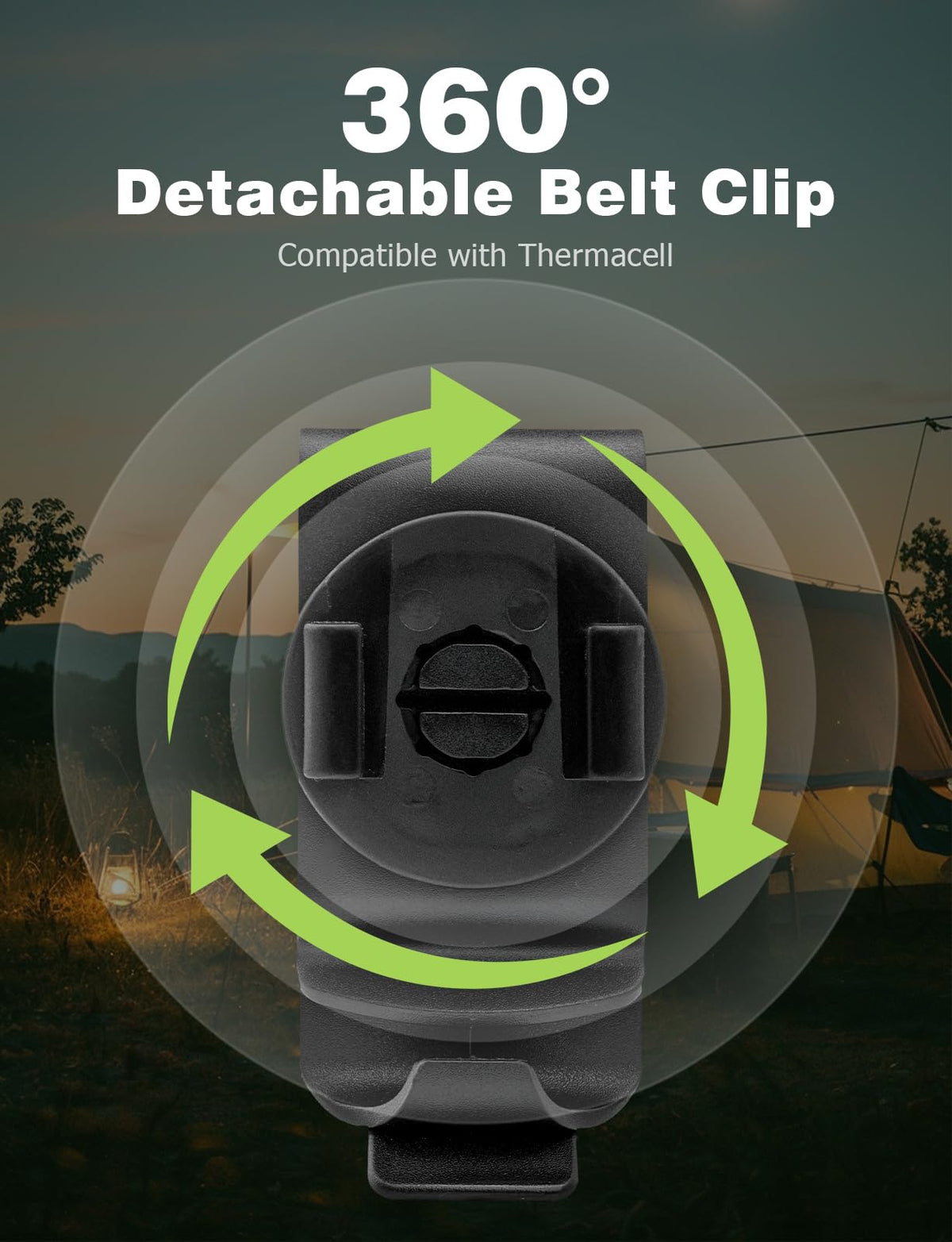 Wide belt fit: Mellbree clip secures thick belts up to 2.55 inches.