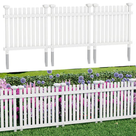 MELLCOM No Dig Garden Fence assembly shows quick setup for effortless installation.