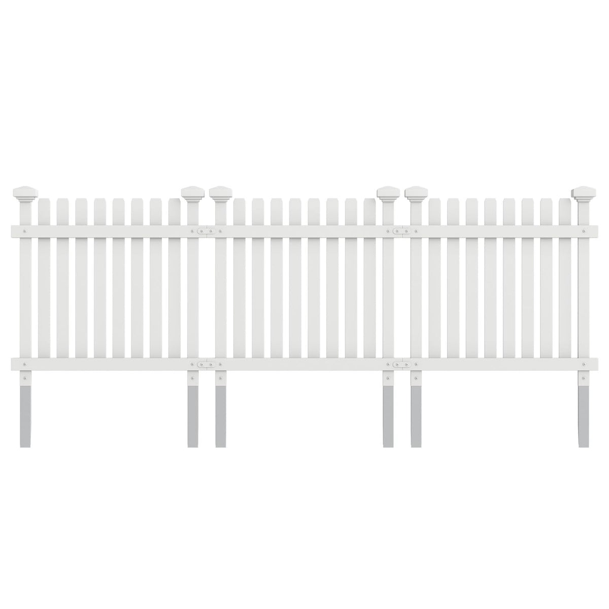MELLCOM No Dig Garden Fence enhances backyard layout with tidy aesthetic.