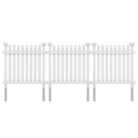 MELLCOM No Dig Garden Fence enhances backyard layout with tidy aesthetic.