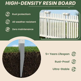 MELLCOM No Dig Garden Fence highlights decorative border for pathways.