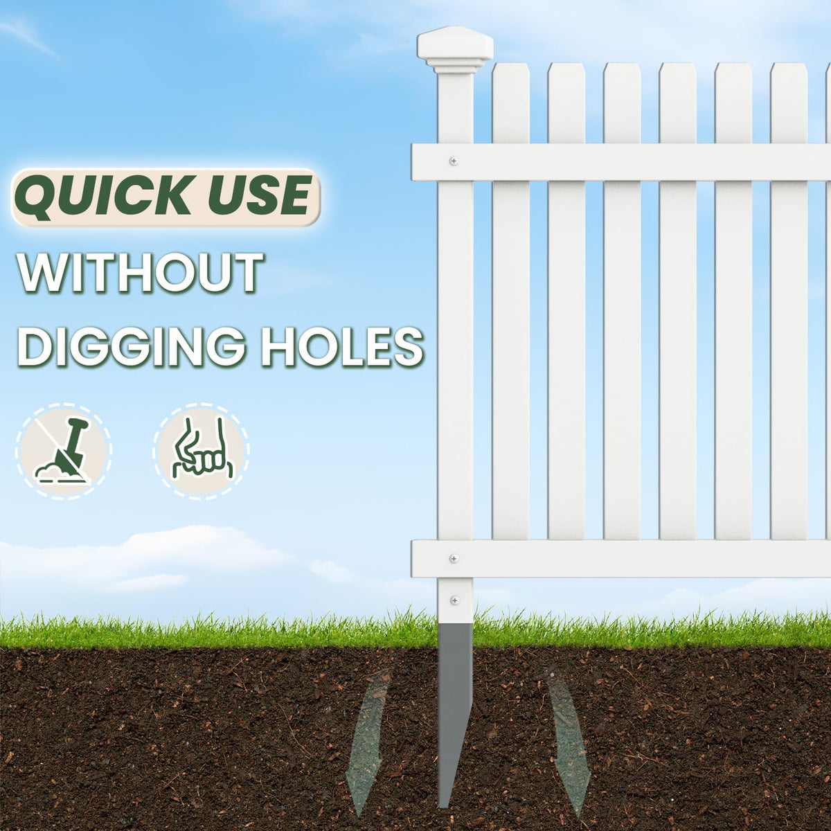 MELLCOM No Dig Fence edging suitable for flower beds and borders.