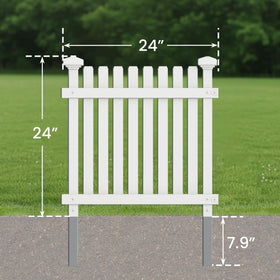 MELLCOM No Dig Garden Fence weatherproof white finish withstands rain and sun.