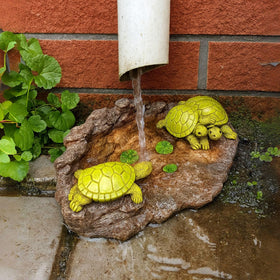 Melnixia turtle leaf guard enhances gutter protection with whimsy.