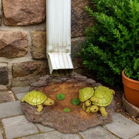Melnixia turtle outdoor statue adds personality to garden corners.