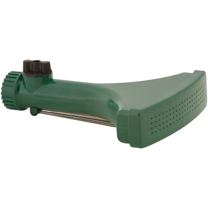 Melnor fan hand spray with adjustable spike for easy bed placement and precise watering