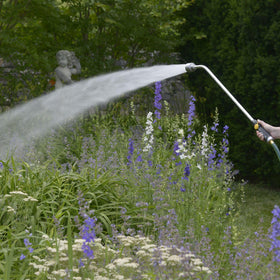 Melnor watering routine for precise, gentle garden care.