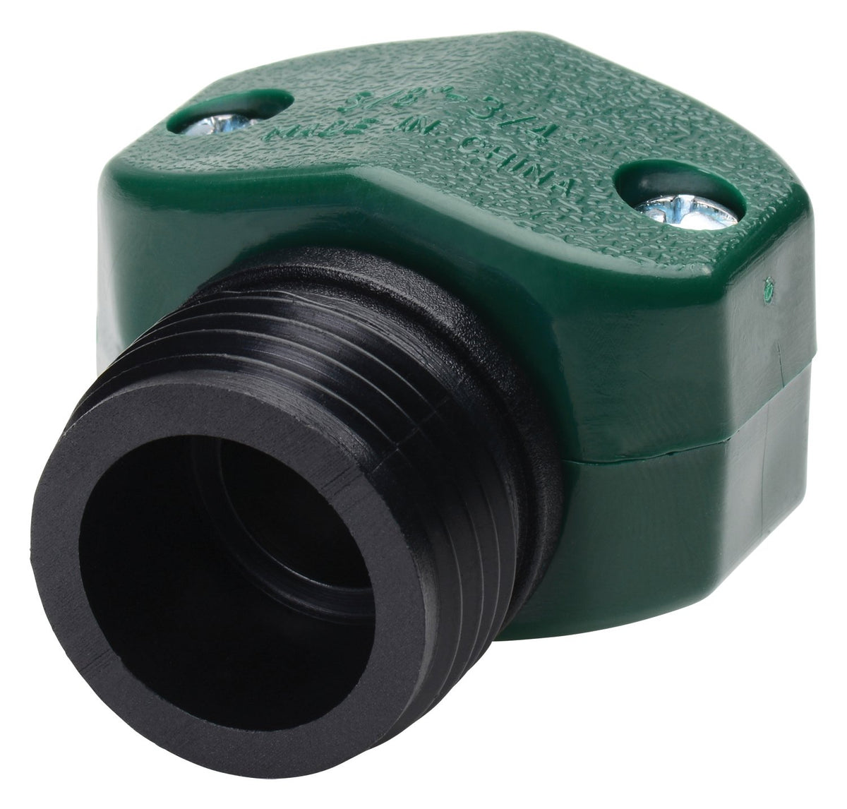 Melnor male hose repair end demonstrates a leak-free connection for easy watering.