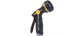 Melnor RelaxGrip nozzle provides efficient watering with controlled flow.