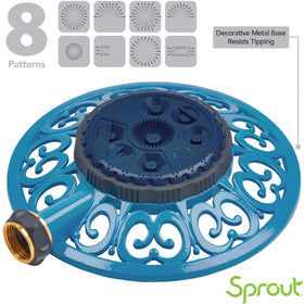 Melnor Sprout blueberry blue color detail adds bright yard appeal.