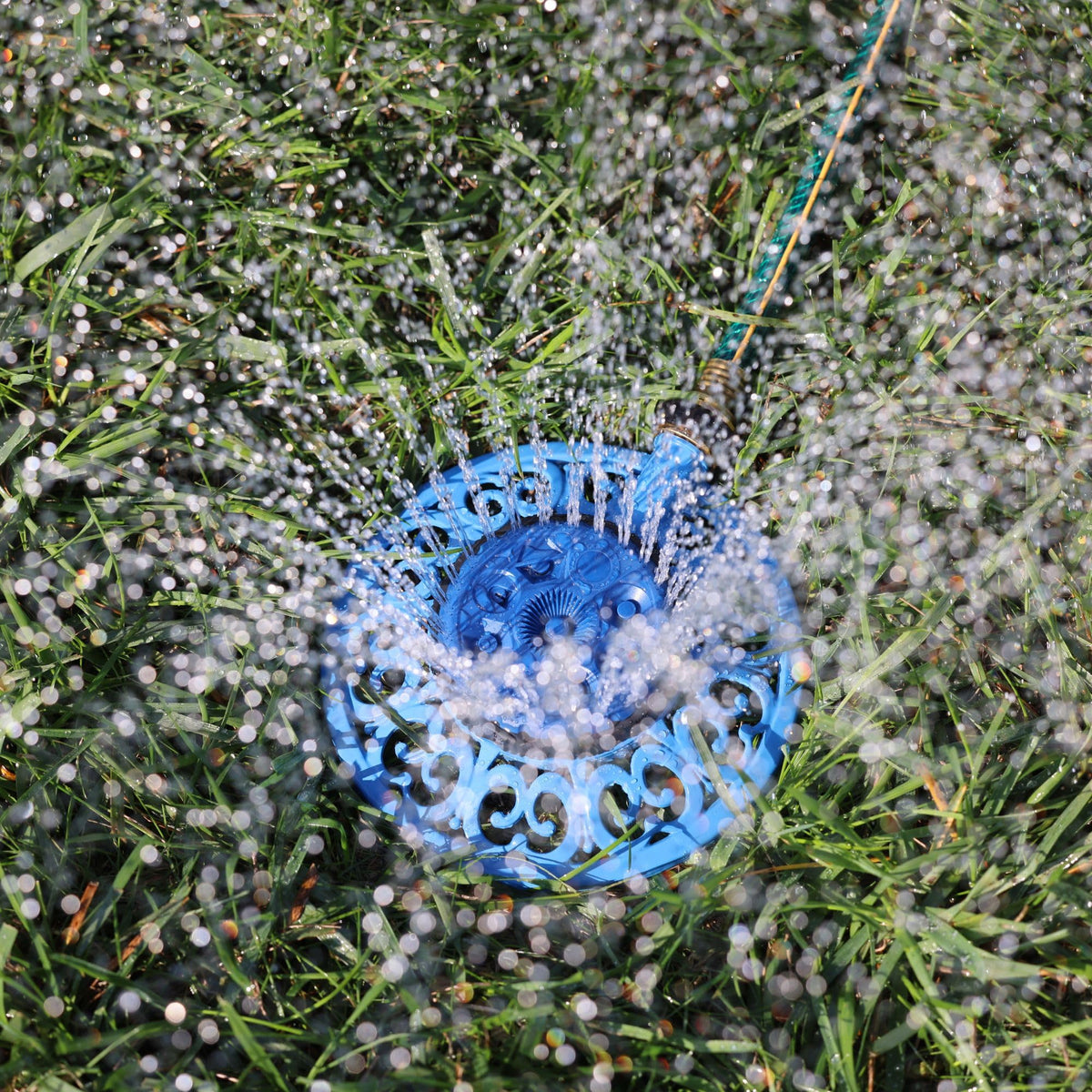 Melnor Sprout rotary pattern settings enable precise watering for irregular areas.