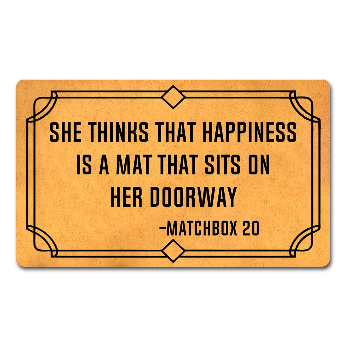 MELODADDY funny welcome doormat at the front door, durable indoor decor.