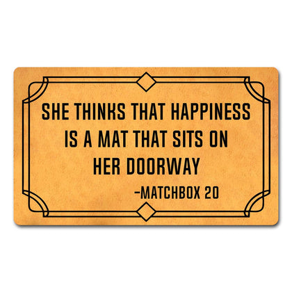 MELODADDY funny welcome doormat at the front door, durable indoor decor.