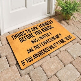 MELODADDY funny welcome doormat with rubber back for secure indoor use at the entry