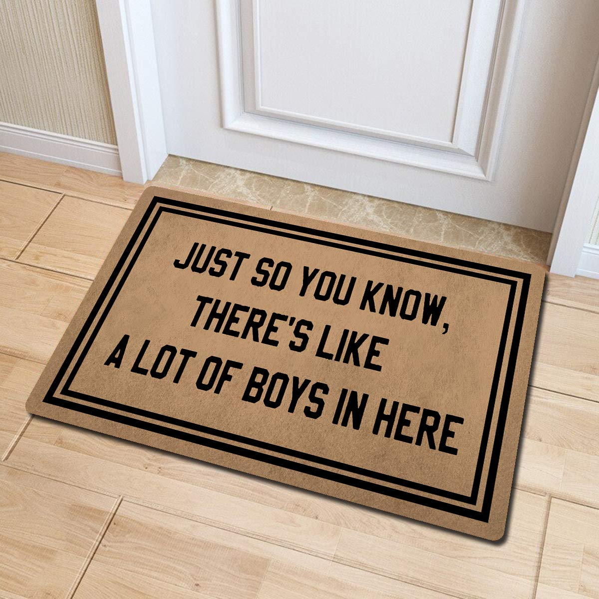 MELODADDY non-slip rubber back keeps the mat in place on hardwood floors