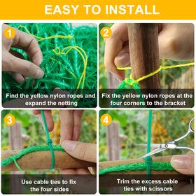 MELOHO vegetable netting aids peas climbing through light, airy airflow.