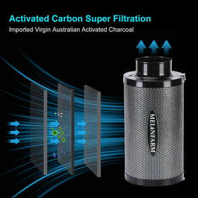 MELONFARM 38mm charcoal bed offers high adsorption and longer service life.