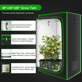 MelonFarm 4x4 grow tent heavy-duty zipper door for easy access.