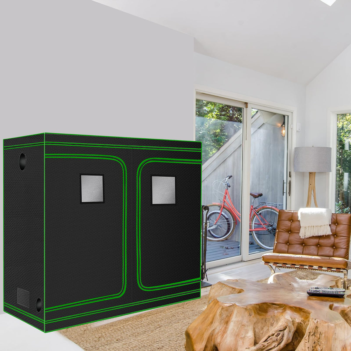 MELONFARM 4x8 grow tent durable canvas resists wear and tear.