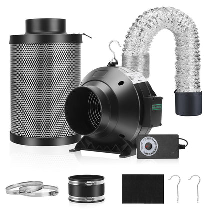 MELONFARM air filtration kit with inline fan showing improved airflow in a grow tent.
