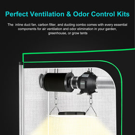 MELONFARM complete filtration kit suitable for grow tents and hydroponics setups.