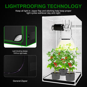MELONFARM grow tent observation window enables easy plant status checks without disturbing growth